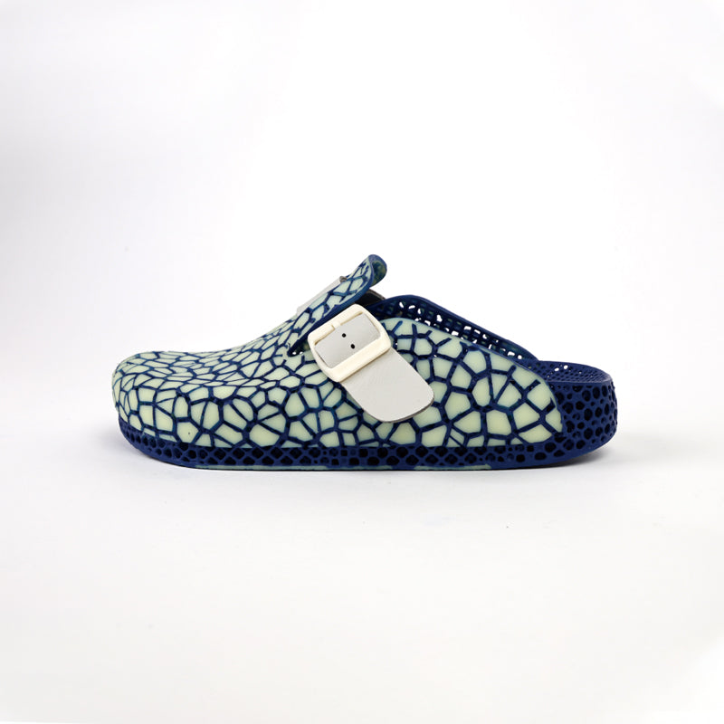 ArchNest——3D Printed Slippers White And Blue Stripes