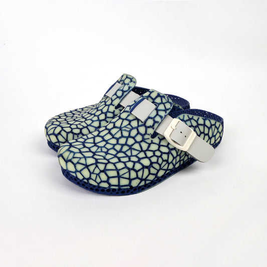 ArchNest——3D Printed Slippers White And Blue Stripes