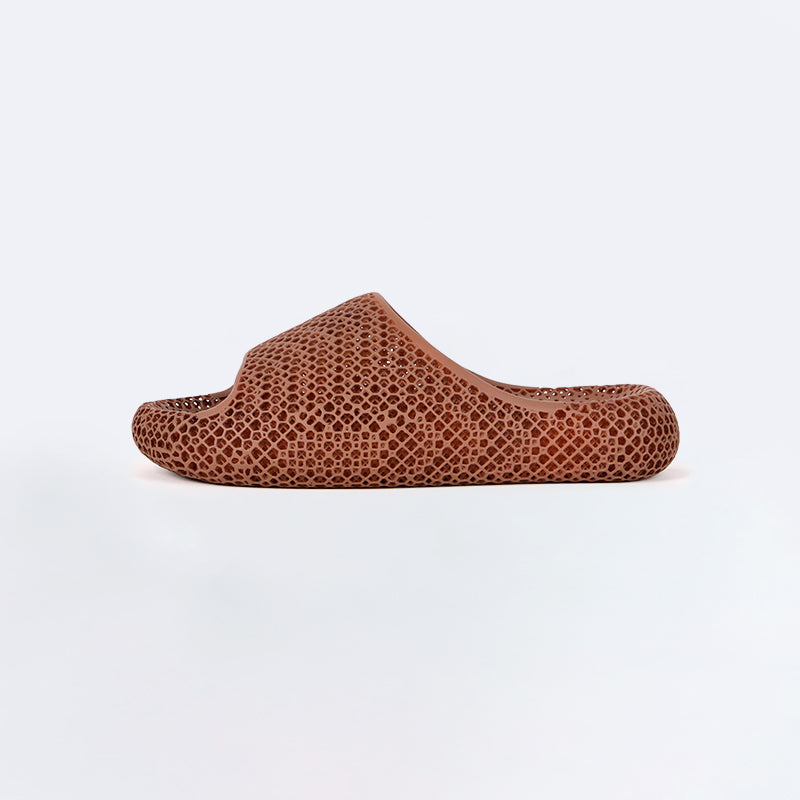 HexaFlow——3D Printed Slippers Brown