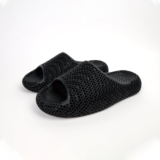 HexaFlow——3D Printed Slippers Black