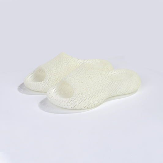 HexaFlow——3D Printed Slippers White