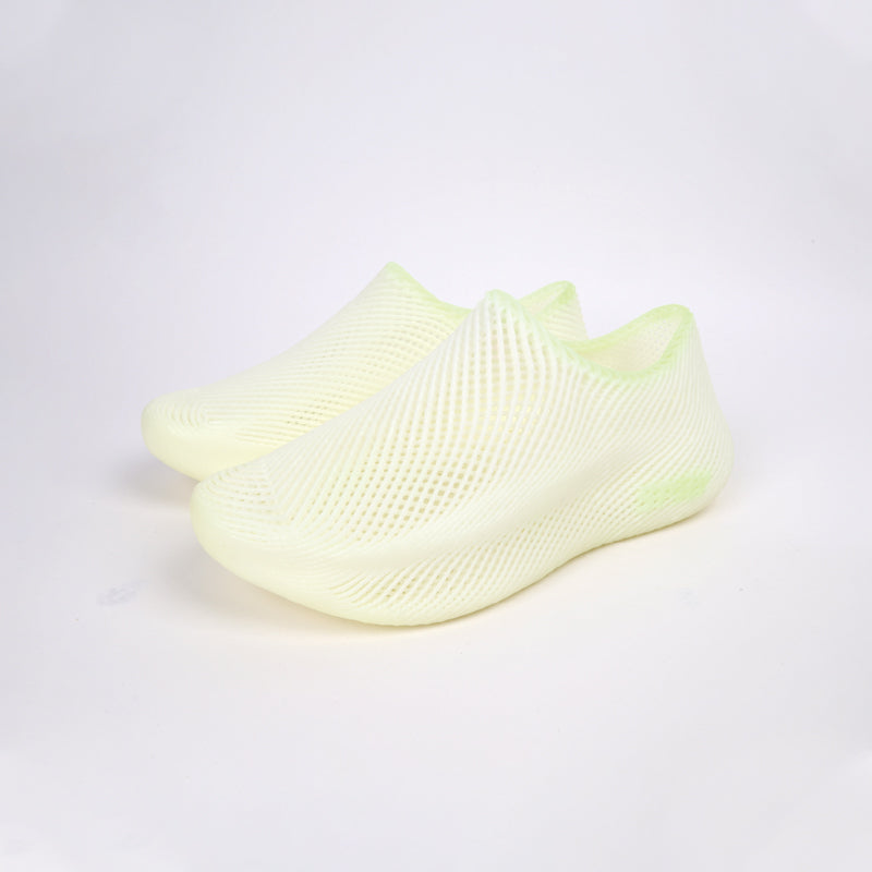 Nebula Runner Flux——3D Printed Shoes White Fluorescent Green Edge