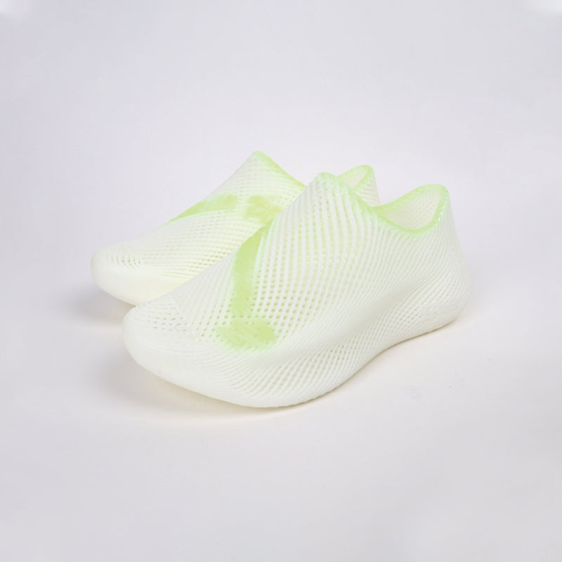Nebula Runner Flux——3D Printed Shoes White Fluorescent Green Stripes