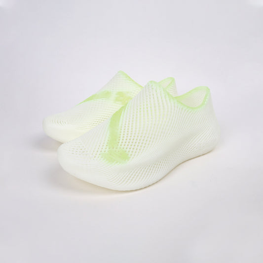 Nebula Runner Flux——3D Printed Shoes White Fluorescent Green Stripes